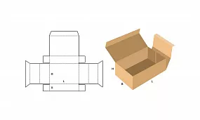 FEFCO 0428 Оберточный короб с откидной крышкой
