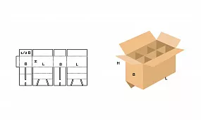 FEFCO 0207 Короб с внутренними перегородками