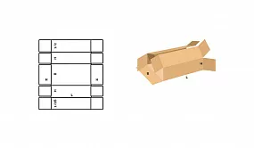 FEFCO 0411 Оберточный короб с боковой и верхней загрузкой