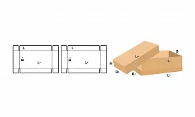 FEFCO 0310 Короб из 3 частей: крышка, дно, обечайка