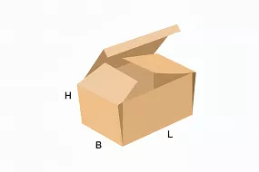 FEFCO 0443 Короб с загнутыми внутрь боковыми клапанами