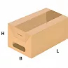 FEFCO 0434 Самосборный короб с прорезными ручками