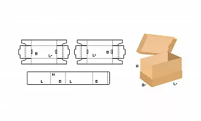 FEFCO 0314 Картонный короб с вертикальной обечайкой