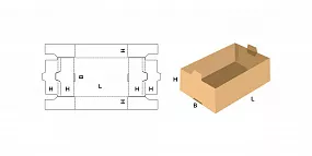 FEFCO 0435 Самосборный короб с отверстиями для укладки
