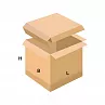 FEFCO 0325 Картонный короб с обечайкой и двойными бортами