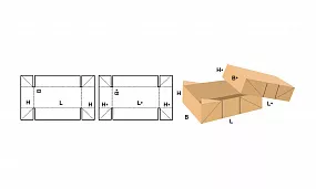 FEFCO 0308 Картонный короб со склейкой с внешней стороны