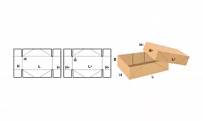 FEFCO 0304 Картонный короб со склейкой по длинной стороне