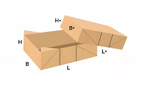 FEFCO 0308 Картонный короб со склейкой с внешней стороны