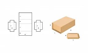 FEFCO 0616 Короб со съемной крышкой с торца